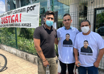 Família do cabo Samuel Borges faz manifestação e pede condenação de acusado em Teresina