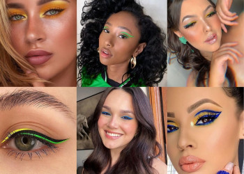 A brasilidade tá na cara! Maquiagem com as cores do Brasil completa a beleza da torcida