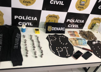 Polícia prende dupla e desarticula pontos de venda de drogas nas proximidades de escola em Teresina