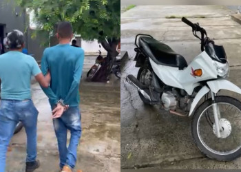 Foragido da justiça, faccionado do Bonde dos 40 é preso com moto roubada em Teresina