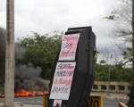 Protesto em frente ao Setut