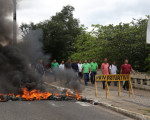 Protesto em frente ao Setut