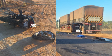 Motociclista morre após se envolver em grave acidente com caminhão no Piauí; motorista não foi localizado
