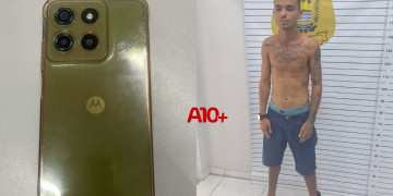 Homem tornozelado é flagrado com celular roubado e oferece R$ 100 a policiais para não ser preso no litoral do Piauí
