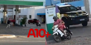 Casal desobedece ordem de parada da PRF, dá voltas em posto, e foge no Piauí; vídeo mostra ação