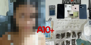Após denúncia de assalto, PM encontra boca de fumo e prende mulher no interior do Piauí