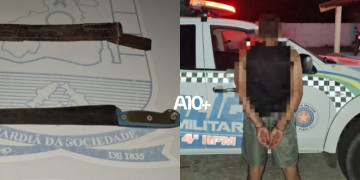 Homem é preso após tentar matar desafeto com facão durante festa no interior do Piauí