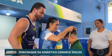 Domingo Espetacular, da RECORD, leva ginasta mirim do Piauí ao RJ para conhecer Daniele e Diego Hypólito