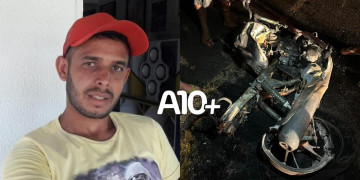 Homem morre após colidir com caçamba e moto pegar fogo no interior do Piauí