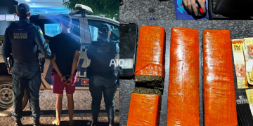 Homem cai de moto durante fuga da PM e é preso com tabletes de maconha em mochila em Piripiri