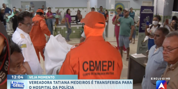 Vereadora Tatiana Medeiros é transferida para o Hospital da Polícia Militar, em Teresina