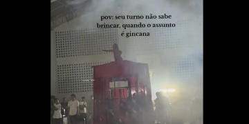 Alunos recriam perfomance da cantora Lady Gaga durante gincana escolar no Piauí; VÍDEO!