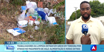 Trabalhadores da limpeza de Teresina cobram pagamento de vale-alimentação e horas extras; plano de saúde foi suspenso