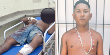 Homem reage à abordagem, tenta ferir policiais, é baleado, corre para residência vizinha, mas é preso no Piauí; suspeito de tráfico de drogas