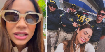 Lexa recebe carona da PRF-PI até o aeroporto de Teresina após problema mecânico com van; VÍDEO!