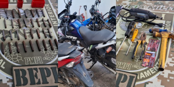 PM prende membros de quadrilha especializada em desmanche e adulteração de motocicletas em Teresina