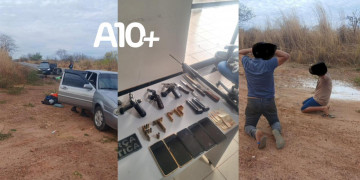 PM prende 5 pessoas e apreende várias armas de fogo após barreira em rodovia no interior do Piauí