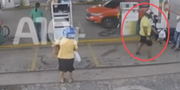 Suspeito armado assalta frentistas e clientes em posto de combustíveis no Piauí; fugiu e não foi encontrado