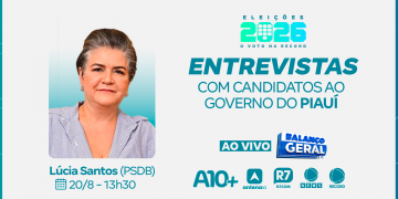 Lúcia Santos (PSDB), candidata ao Governo do Piauí, concede entrevista à TV Antena 10 nesta quinta (20)