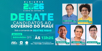 TV Antena 10 RECORD promove debate com candidatos ao Governo do Piauí na segunda-feira (21), às 13h25