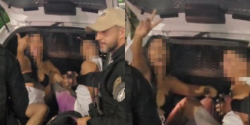 Casal é preso após desacatar policiais durante abordagem em Teresina; mulher ofendeu policiais e fez gesto de facção