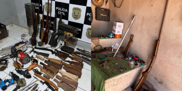 Polícia Civil desarticula fábrica caseira de armas no Norte do Piauí; suspeito foi preso