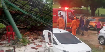 Após fortes ventos, árvore cai e destrói estrutura do CEFAP, em Teresina; há feridos