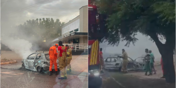 Carro pega fogo e fica destruído na zona Leste de Teresina; 3º caso registrado em 24 horas