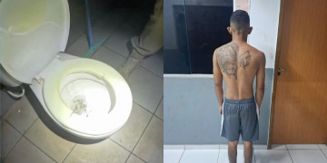 Disciplina de facção tenta esconder drogas no vaso sanitário, mas é preso durante operação da Polícia Civil em Timon
