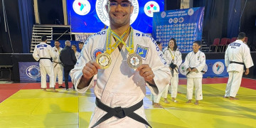 Atleta da PMPI conquista duas medalhas de ouro em Campeonato Sul-Americano, na Argentina