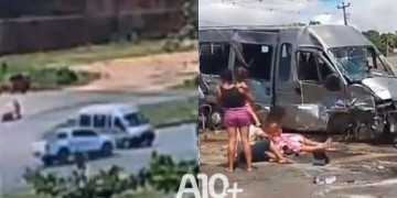 Grave acidente entre van e caminhonete deixa diversos feridos na BR-226, em Caxias, no Maranhão