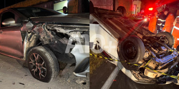 Motorista fica preso nas ferragens de carro após colisão na zona Sul de Teresina
