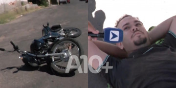 Motociclista fica ferido após colisão contra carro em Teresina: 