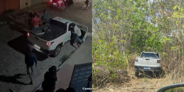 Caminhonete roubada por quase 10 criminosos na zona Sul de Teresina é recuperada; VÍDEO