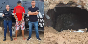 Suspeito de matar homem e jogar corpo em fossa é preso pela polícia no Piauí; manchas de sangue e barra de ferro elucidaram o crime