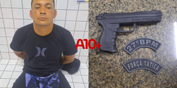Homem é preso após ameaçar companheira e a filha com simulacro de arma no litoral do Piauí