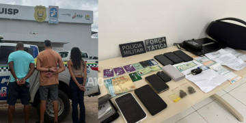 Trio suspeito de fraudes bancárias é preso no Piauí; prejuízos ultrapassam R$ 1 milhão e notebook com mais de 50 mil nomes foi apreendido