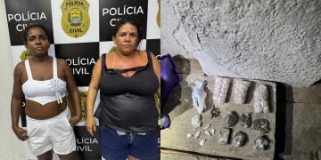 Mulheres são presas com mais de 600 porções de drogas no Centro de Teresina; parte do material estava escondida em compartimento de trailer
