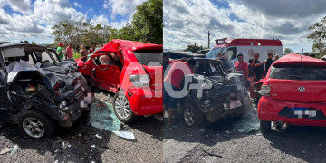 Colisão entre veículos deixa mortos e feridos no interior do Piauí; motorista tentou desviar de cachorro na pista