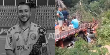 Caminhão carregado de frutas sai da pista, tomba e deixa dois mortos no Piauí; ex-jogador de futebol está entre as vítimas