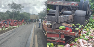 Motorista morre após perder controle de caminhão; passageira fica presa às ferragens no Piauí