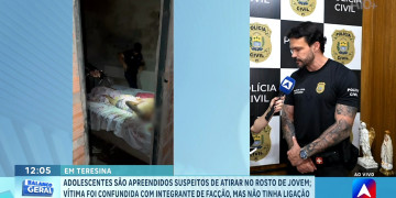 Polícia apreende adolescentes que invadiram casa e, sem motivo algum, tentaram matar jovem em Teresina; atiraram no rosto da vítima