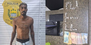 Flagrado vendendo drogas, homem tenta fugir, se tranca em banheiro, mas acaba preso no litoral do Piauí