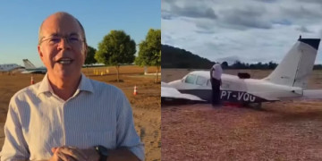 Avião de pequeno porte com deputado federal e outras quatro pessoas faz pouso de emergência em Timon/MA