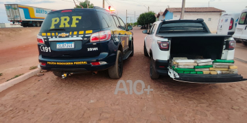 Dupla é presa com 50 kg de drogas em caixas de papelão no Piauí; passageiro passou mal após abordagem da PRF