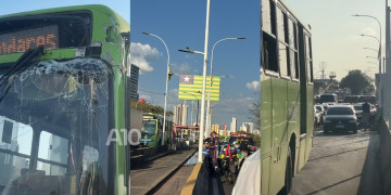 Ônibus atinge estrutura de publicidade na Ponte JK, em Teresina, e passageiros ficam feridos após caírem ao chão