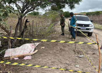 Corpo de homem com roxidão no pescoço é encontrado em estrada vicinal entre o Piauí e o Ceará; polícia investiga