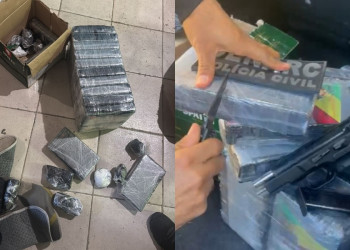 Denarc apreende cerca de 30 tabletes de cocaína em Teresina; R$ 6 milhões em drogas em menos de 24 horas, diz delegado