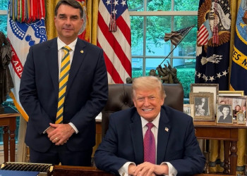 Aliados de Flávio consideram que encontro com Trump inicia nova fase da campanha