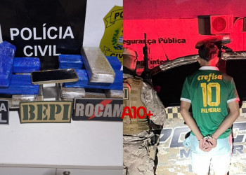 No Piauí, passageiro é flagrado e preso com 18 tabletes de maconha dentro de ônibus que seguia de São Paulo ao Ceará